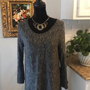 Max Studio Flounce Knit Sweater Dress L